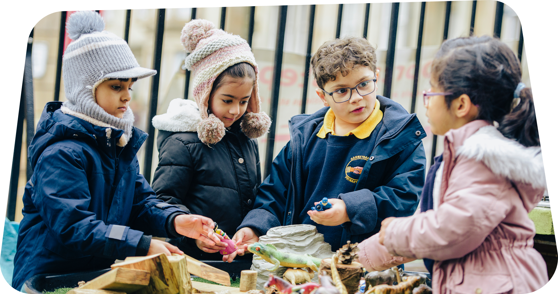 Children engaged in play-based learning